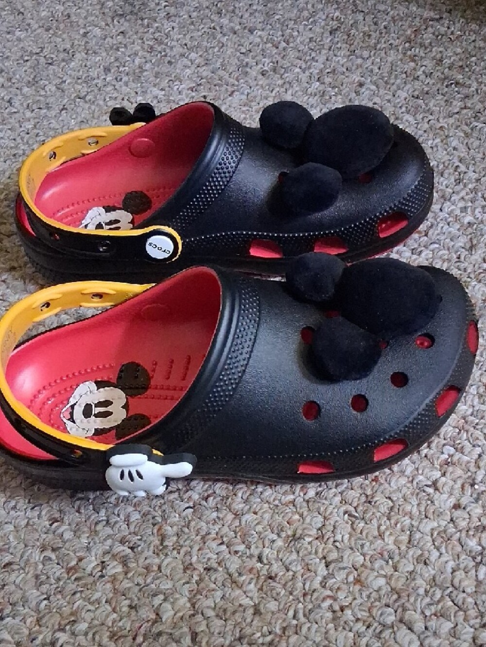 CROCS Black Red and Yellow Women Mickey Mouse Clog - Picture 3 of 6